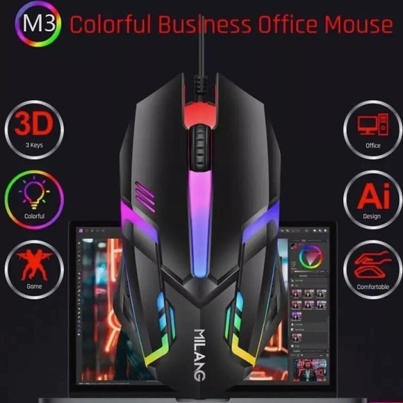 Limit Blade Gaming Mouse RGB Lighting Black - Picture 3 of 6